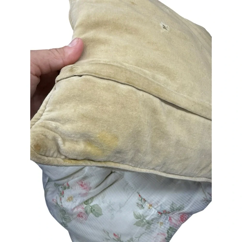 Vintage Yorkie Yorkshire Terrier dog‎ pillow Accent Throw Needlepoint READ